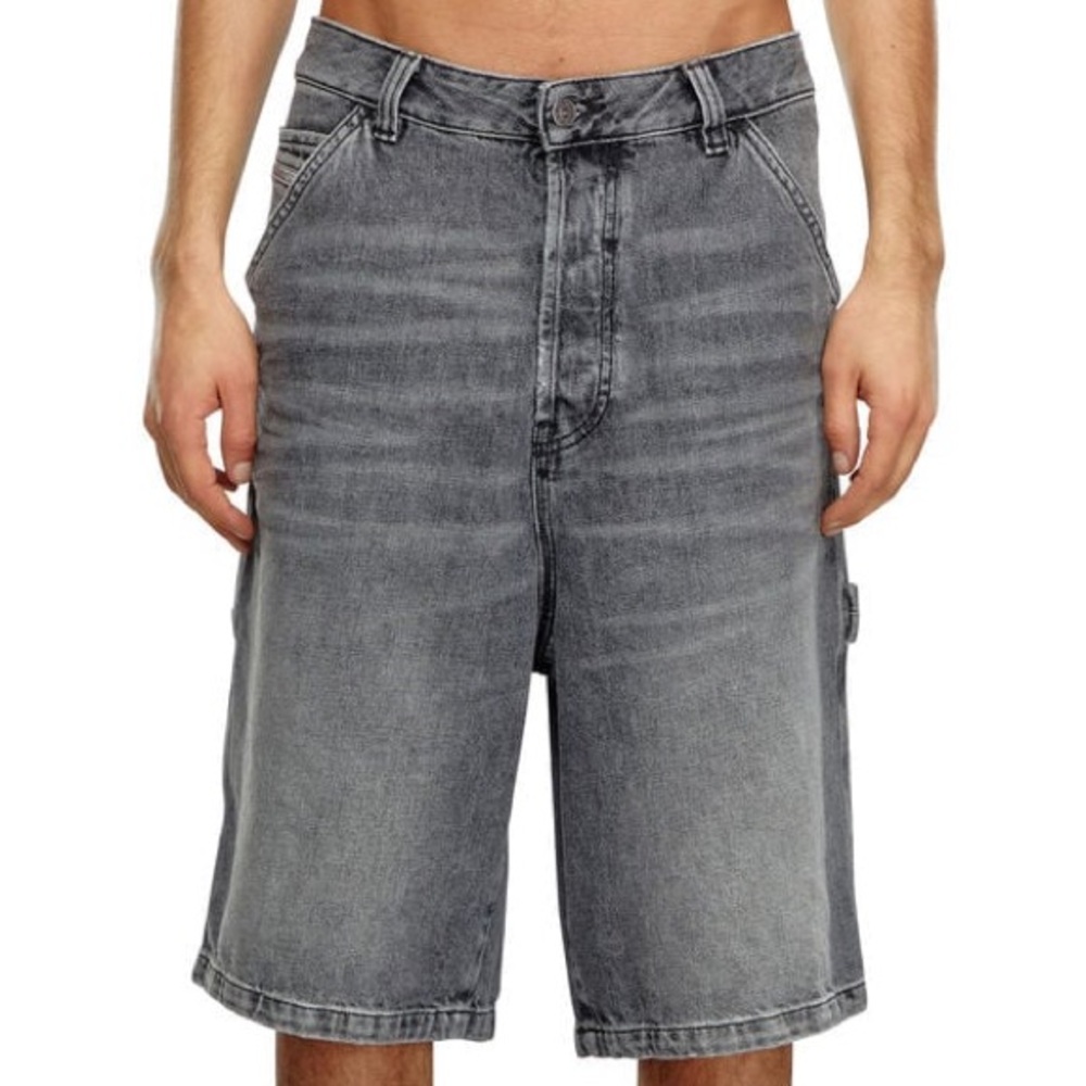 Diesel Men's Black D-Livery Jean Shorts Denim Designer Waist 30